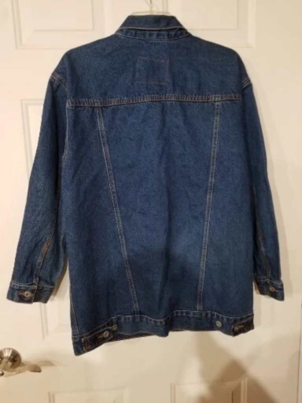 Vintage Alaska Woods Men Size Small 100% Cotton Heavy Denim Jacket Button Up - Picture 5 of 8